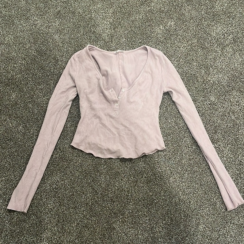 Free people light purple long sleeve
